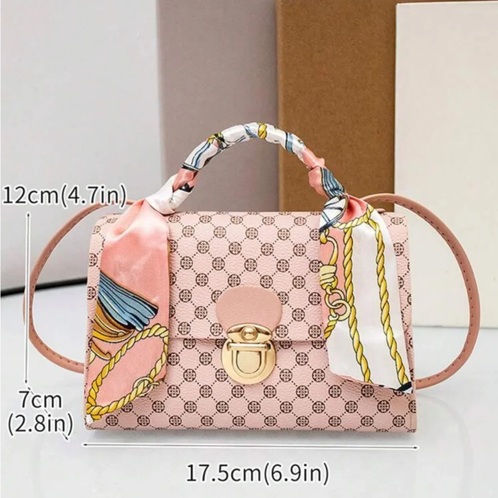 ⚠️Clearance Silk Scarf Handle Crossbody Bag - Picture 5 of 6